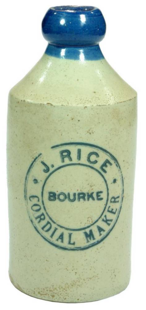 Rice Cordial Maker Bourke Stone Ginger Beer Bottle