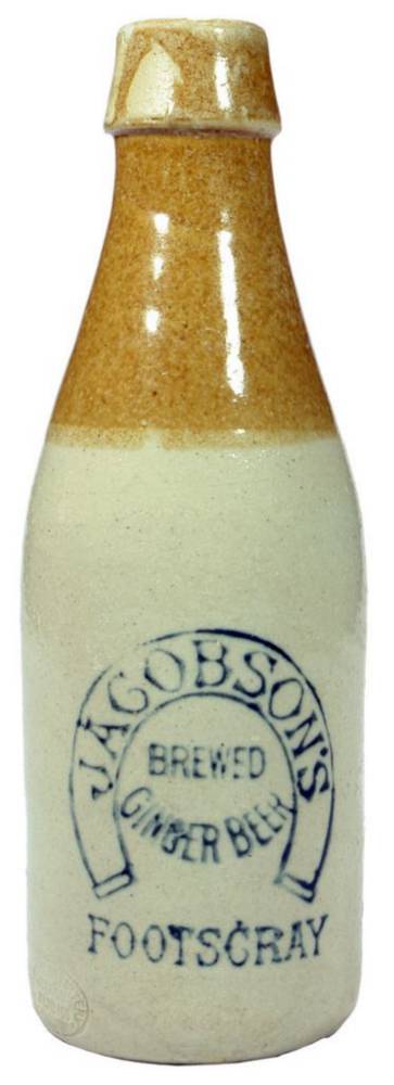 Jacobson Ginger Beer Footscray Stoneware Old Bottle