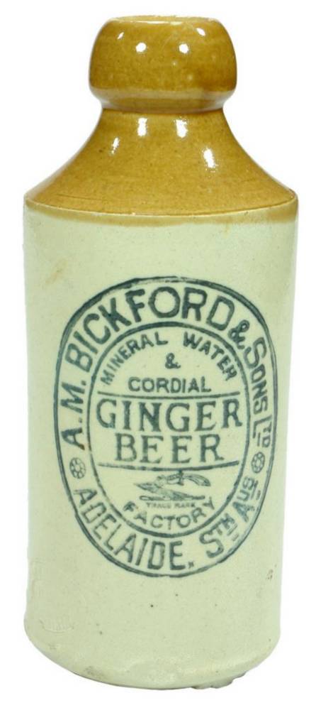 Bickford Adelaide Scimitar Stoneware Ginger Beer Bottle