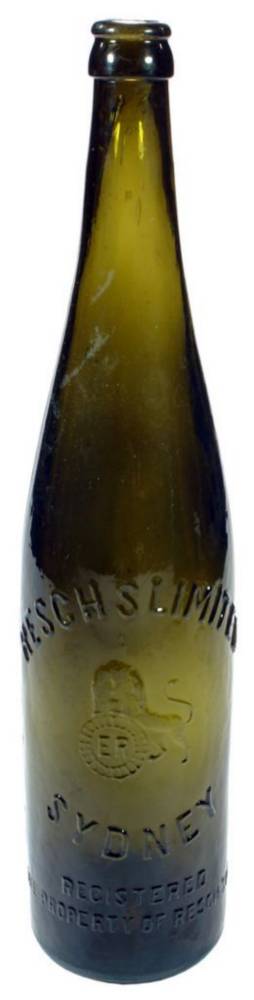 Resch's Limited Sydney Lion Pilsener Beer Bottle