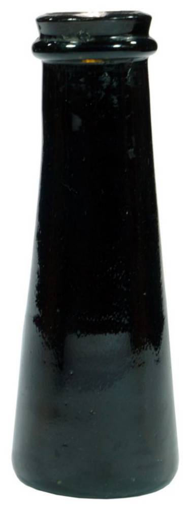 Black Glass Tall Thin Jar Truffle Bottle