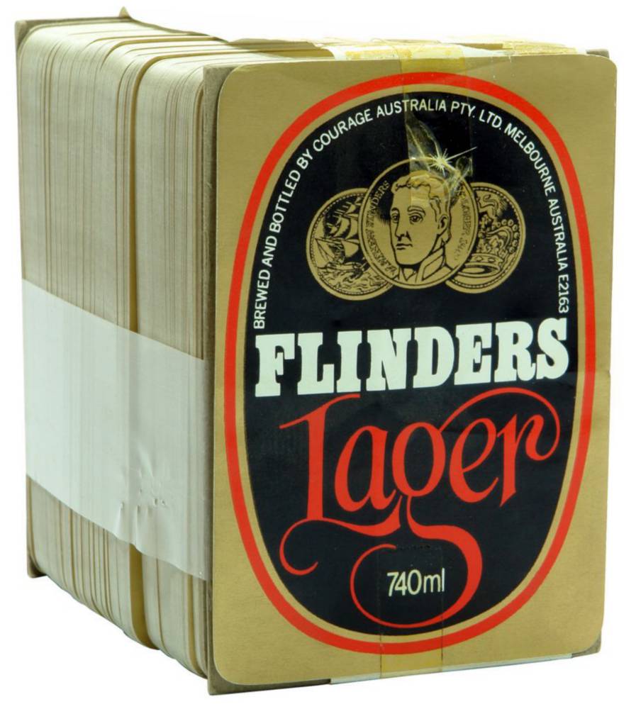 Unused Flinders Lager Courage Brewery Labels