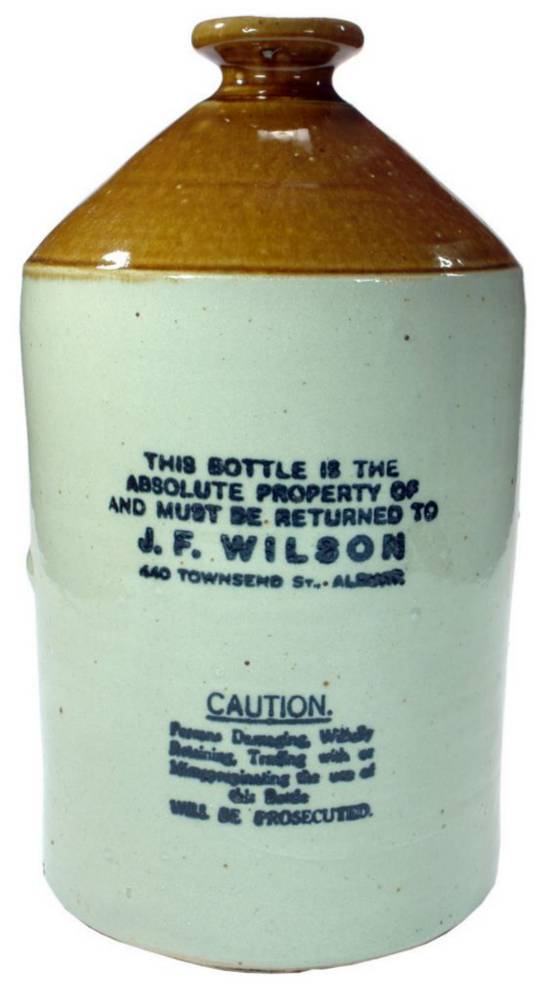 Wilson Townsend Street Albury Stoneware Demijohn