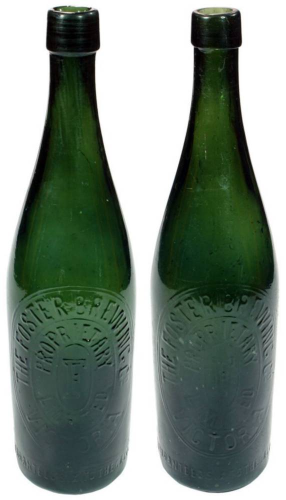Foster Brewing Company VIctoria Green Beer Bottles