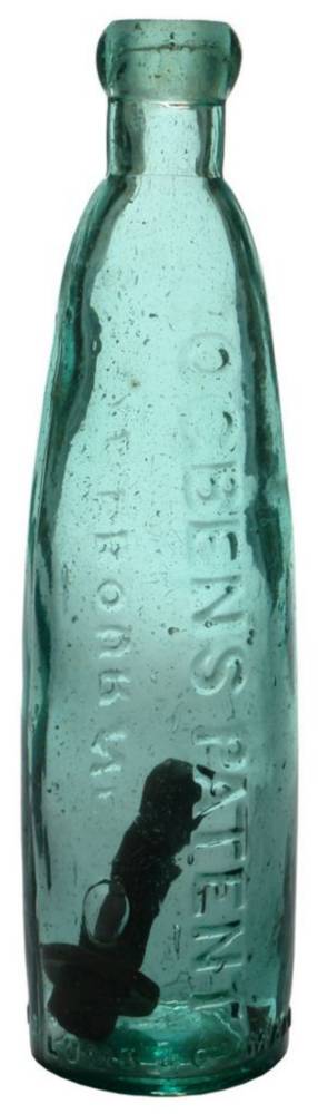Hogben's Patent Melbourne Aerated Water Bottle