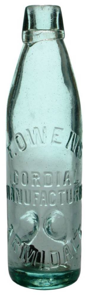 Owens Cordial Manufacturers Armidale Patent Bottle