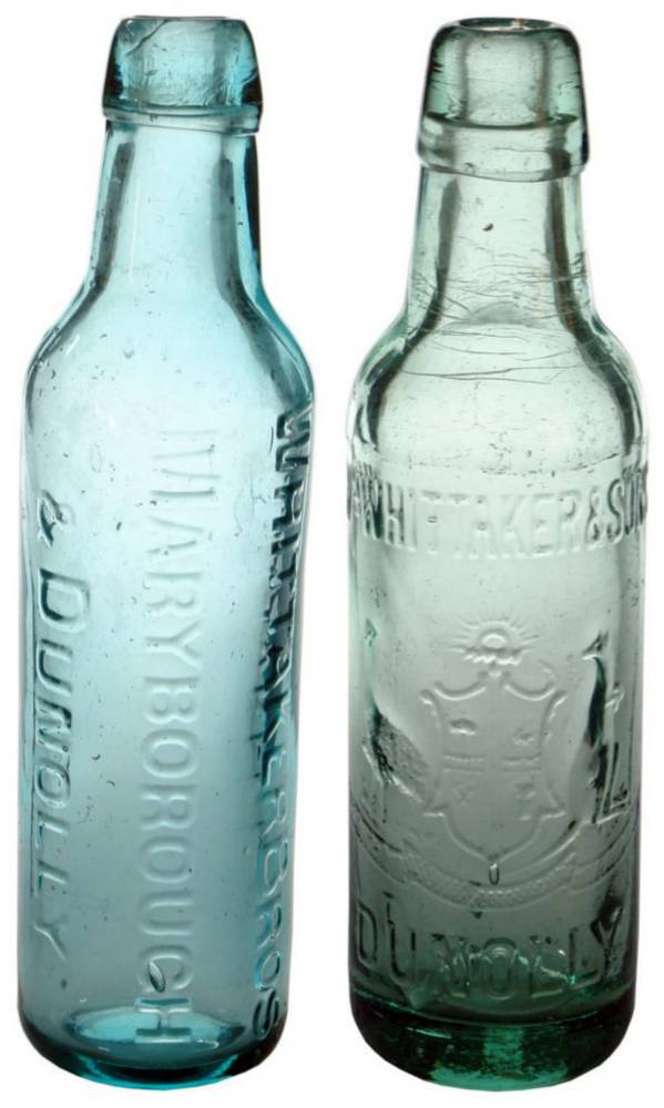 Whittaker Dunolly Maryborough Lamont Patent Bottles