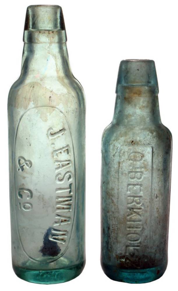Eastman Berkholz Broken Hill Lamont Patent Bottles