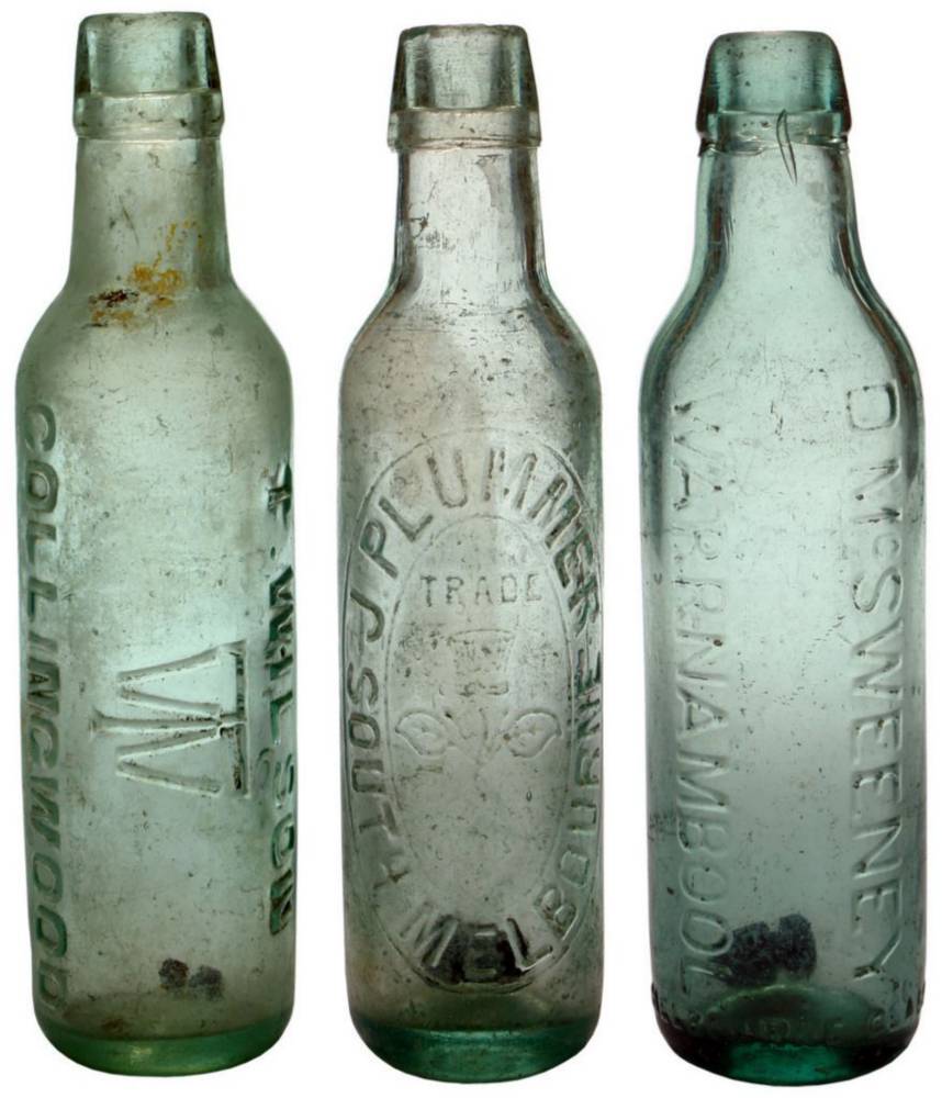 McSweeney Wilson Plummer Lamont Patent Bottles