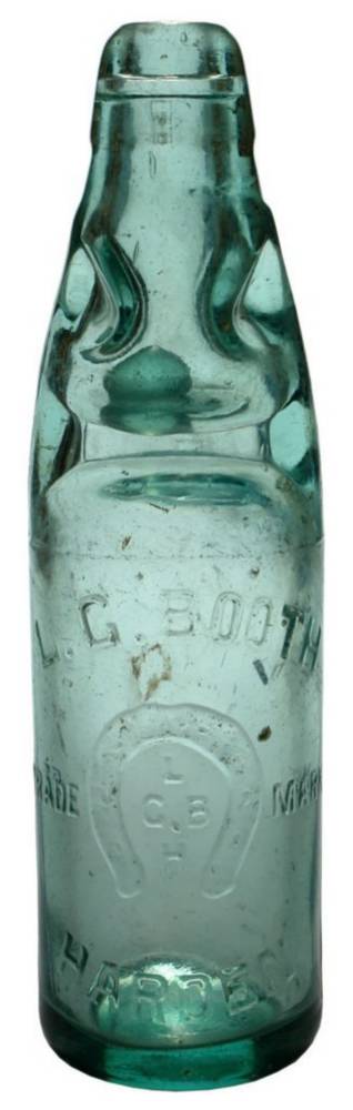 Booth Harden Horseshoe Codd Marble Bottle