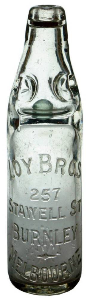 Loy Bros Burnley Melbourne Codd Marble Bottle