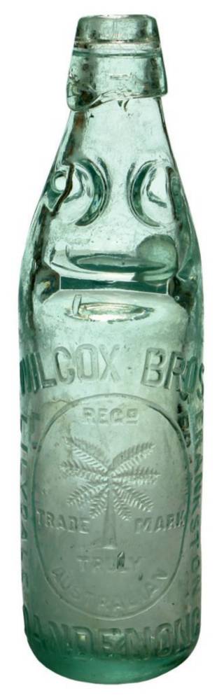 Wilcox Bros Dandenong Lilydale Frankston Codd Bottle