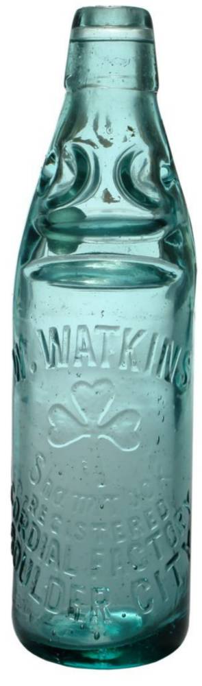 Watkins Shamrock Boulder City Codd Marble Bottle