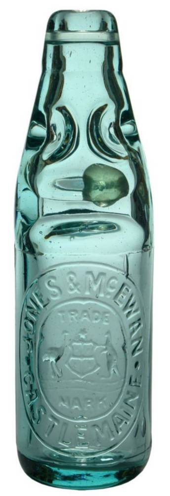 Jones McEwan Castlemaine Coat Arms Codd Bottle