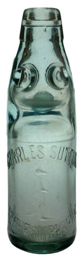 Charles Sutton Murrumburrah Kangaroo Codd Marble Bottle