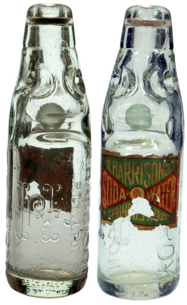 Harrison Fitzroy Labelled Codd Marble Bottle