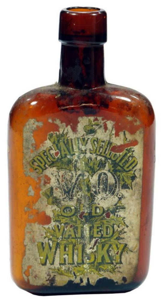 Old Vatted Whisky Labelled Flask