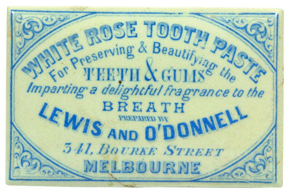 Lewis O'Donnell Melbourne Rose Tooth Paste Pot Lid