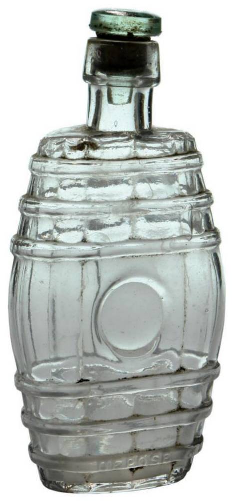 Registration Diamond Barrel shape Brandy Flask