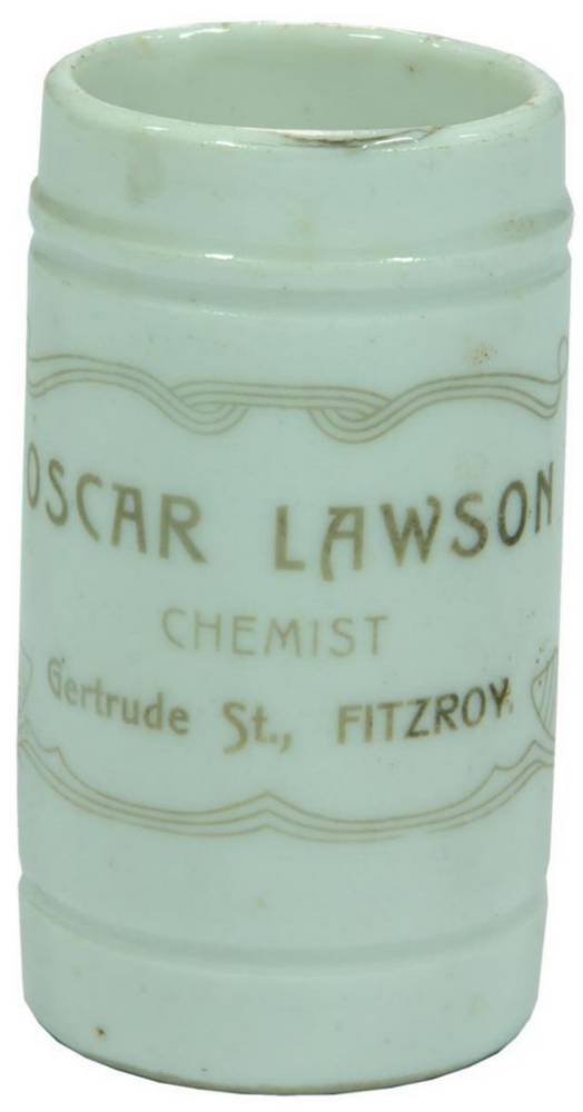 Oscar Lawson Chemist Fitzroy Ceramic Ointment Pot