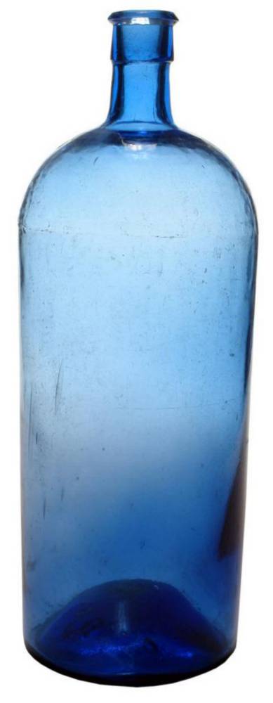 Mid Blue Glass Pharmacy Jar