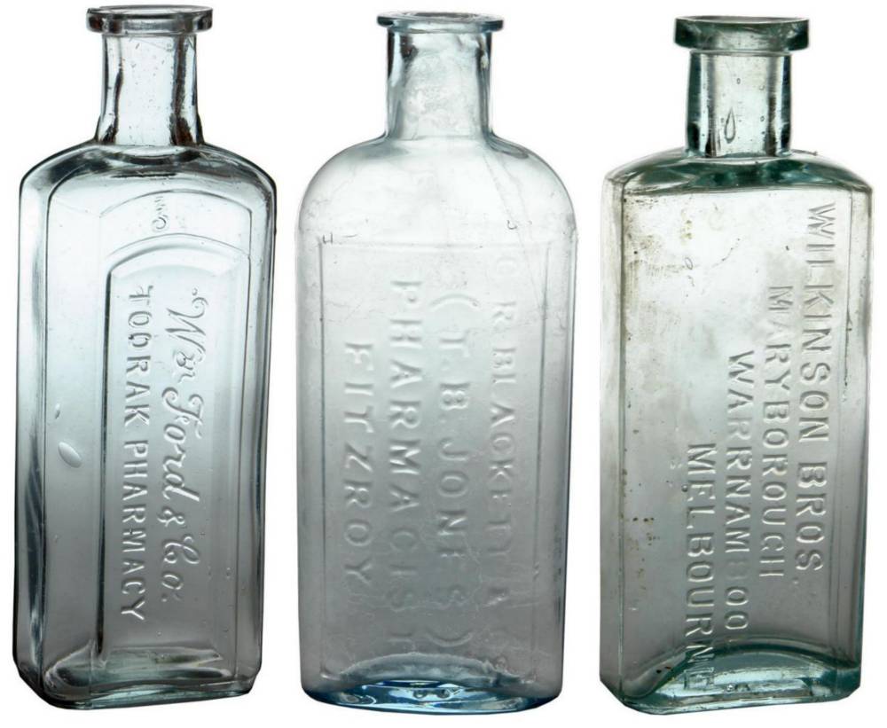 Collection Victorian Chemist Bottles