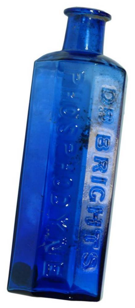 Dr Bright's Phosphodyne Cobalt Blue Bottle