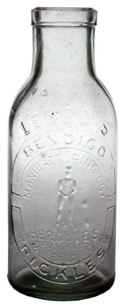 Leggo's Bendigo Hercules Old Pickle Bottle