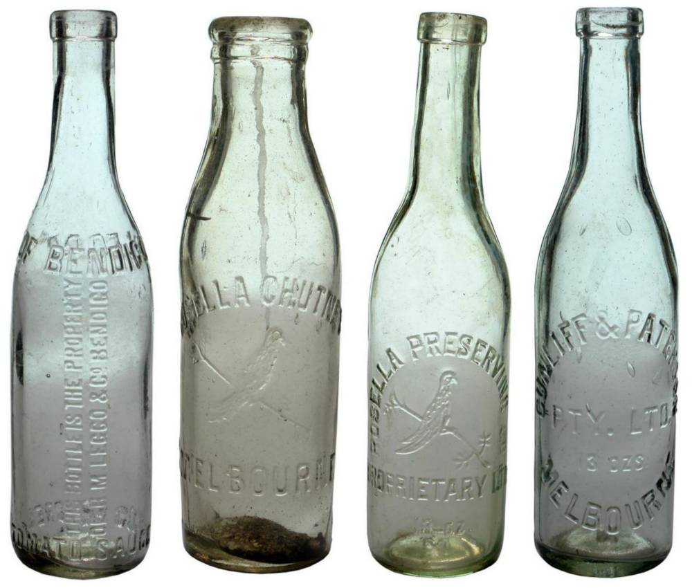 Collection Old Sauce Bottles