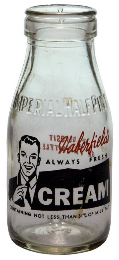 Haberfield's Imperial Half Pint Milk Bottle