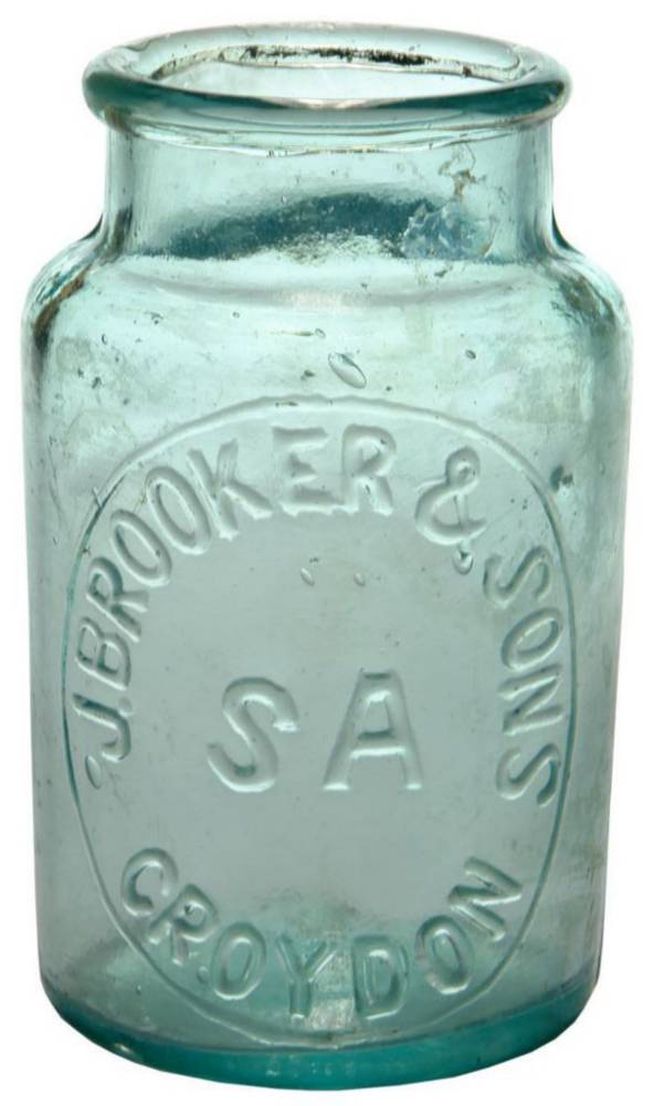 Brooker Croydon Glass Jam jar