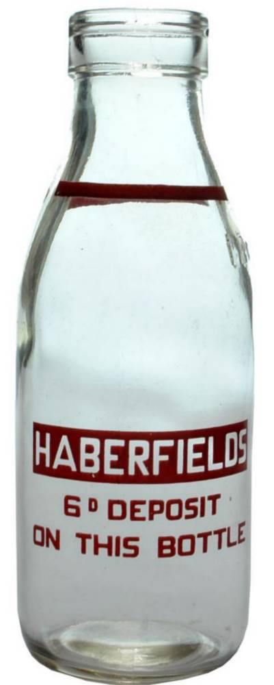 Haberfields half Pint Milk Bottle