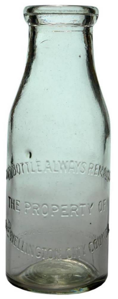 Wellington City Council Pint Vintage Milk Bottle