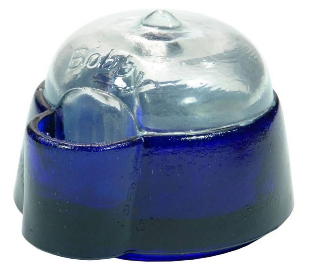 Bobby Cobalt Clear Glass Inkwell bottle