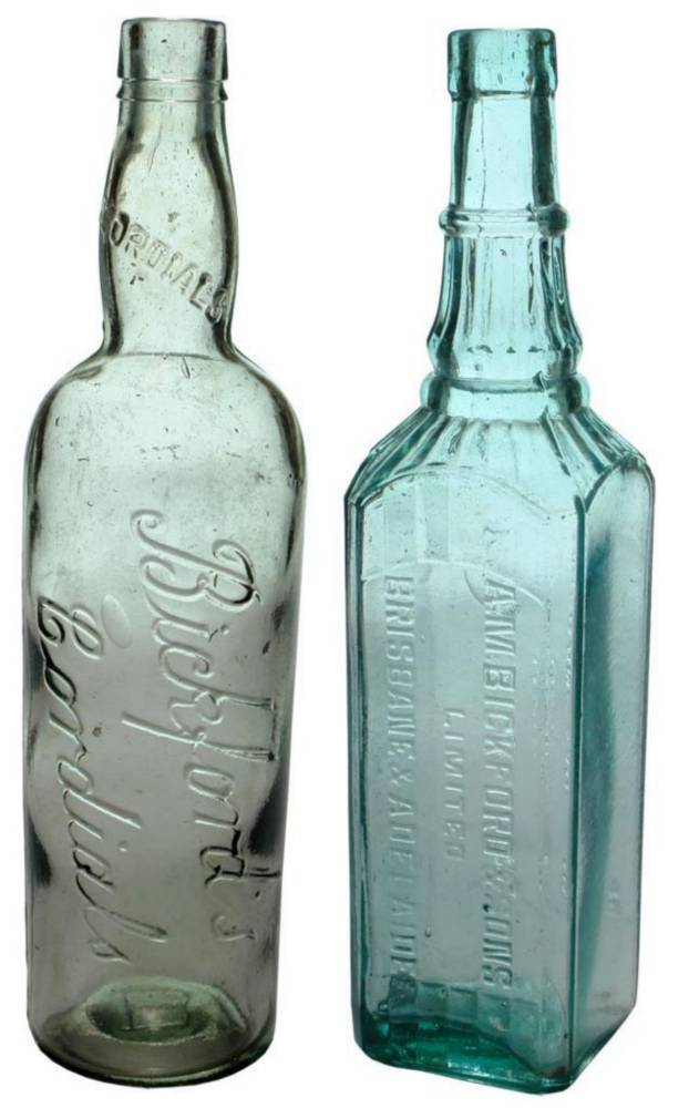Bickfords Glass Cordial Bottles