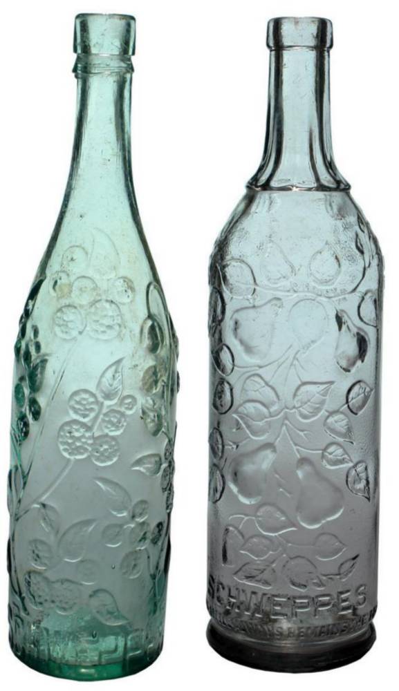 Schweppes Glass Cordial Bottles