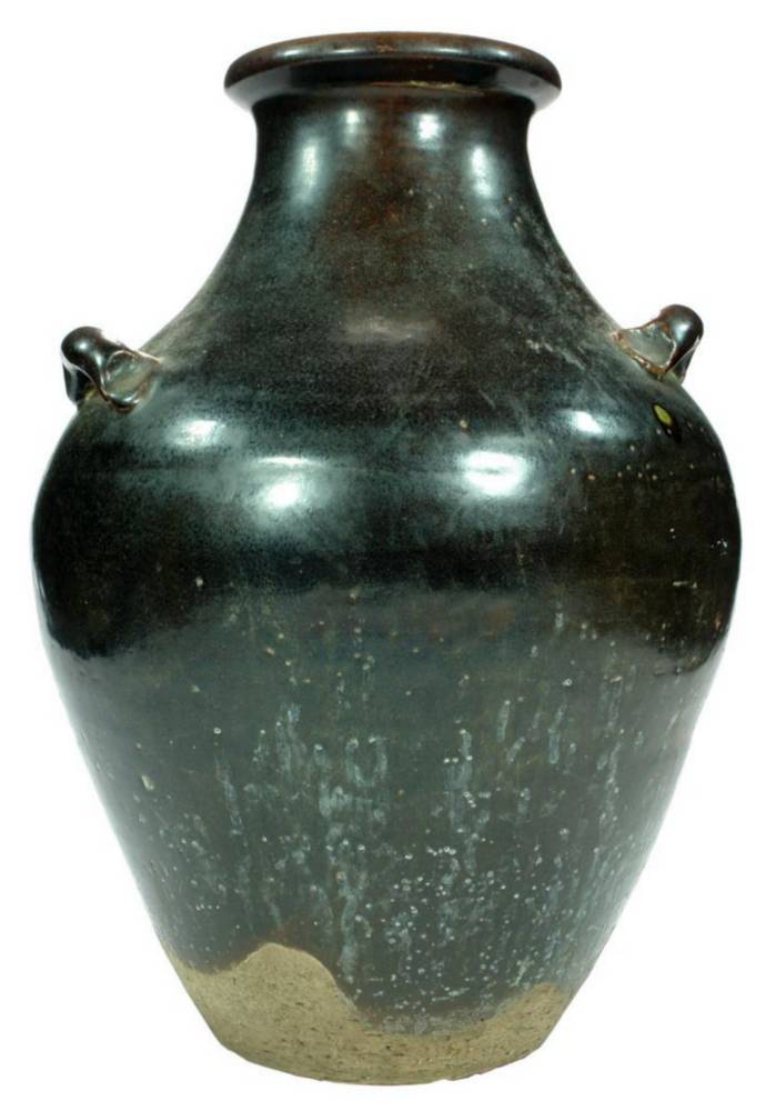 Brown Glaze Ceramic Chinese Stoneware Jar