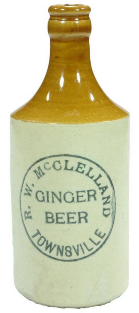 McClelland Ginger Beer Townsville Stoneware Bottle