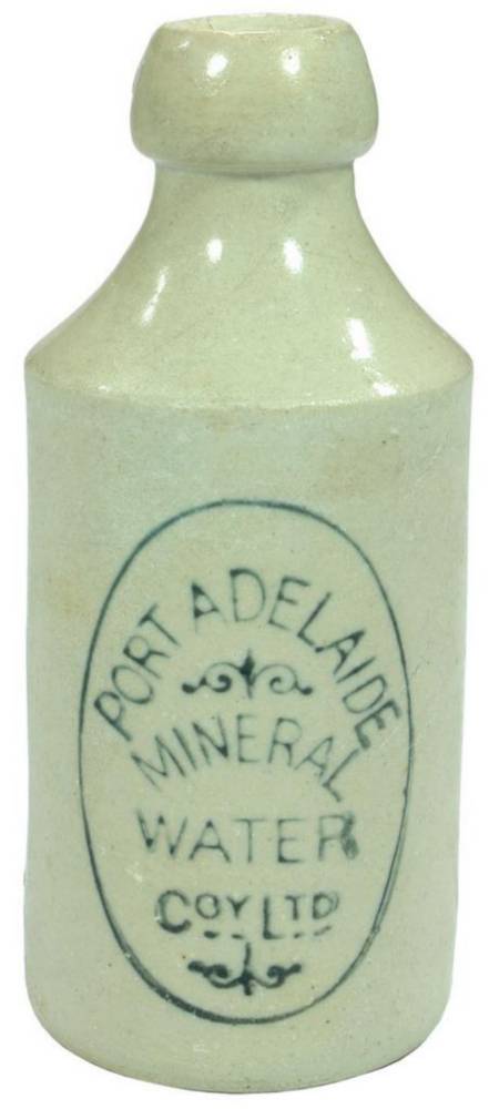 Port Adelaide Mineral Water Stone Ginger Beer Bottle