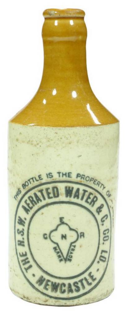 NSW Aerated Water Newcastle Stoneware Bottle