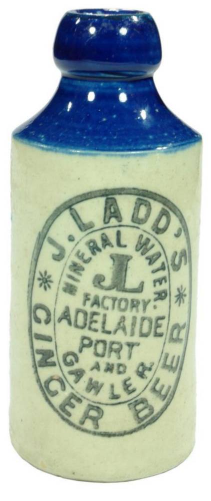Ladd Adelaide Gawler Blue Top Stone Bottle