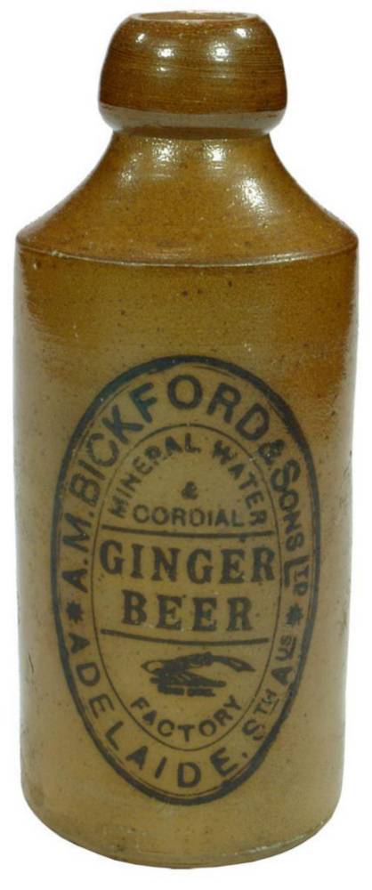 Bickford Adelaide Ginger Beer Salt Glaze Bottle