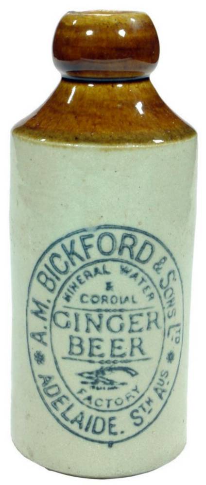 Bickford Adelaide Stoneware Ginger Beer Bottle