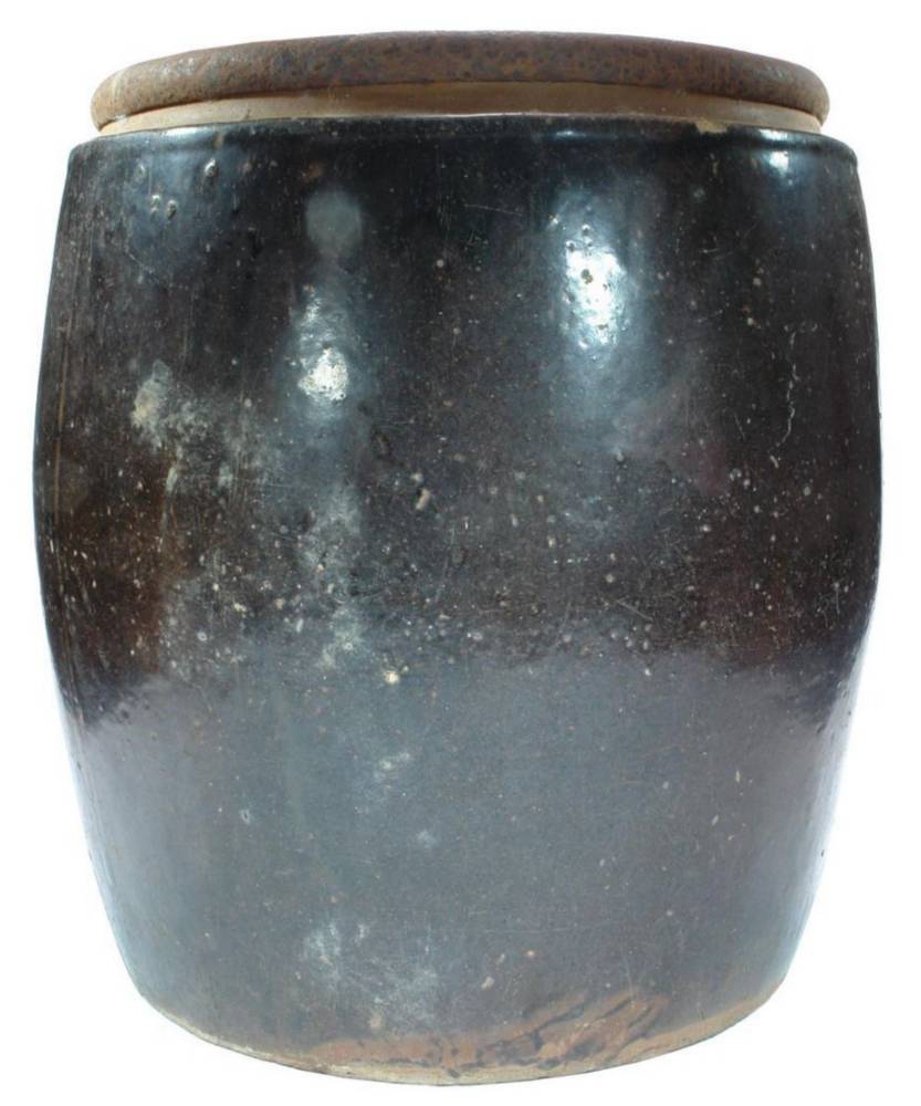 Chinese Earthenware Brown Glaze Storage Jar