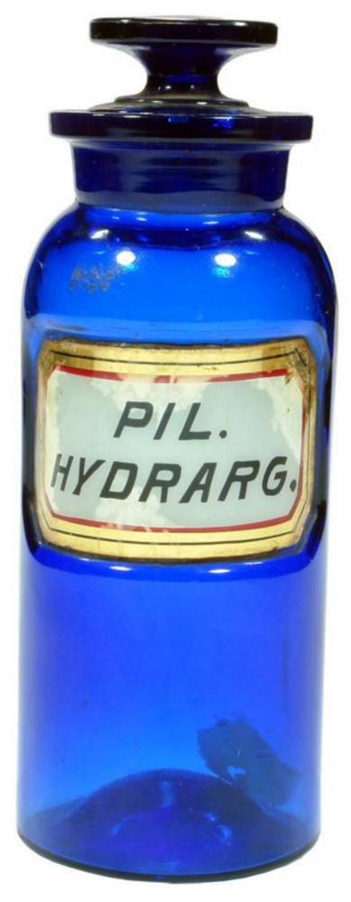 Pil Hydrarg Cobalt Blue Pharmacy Jar