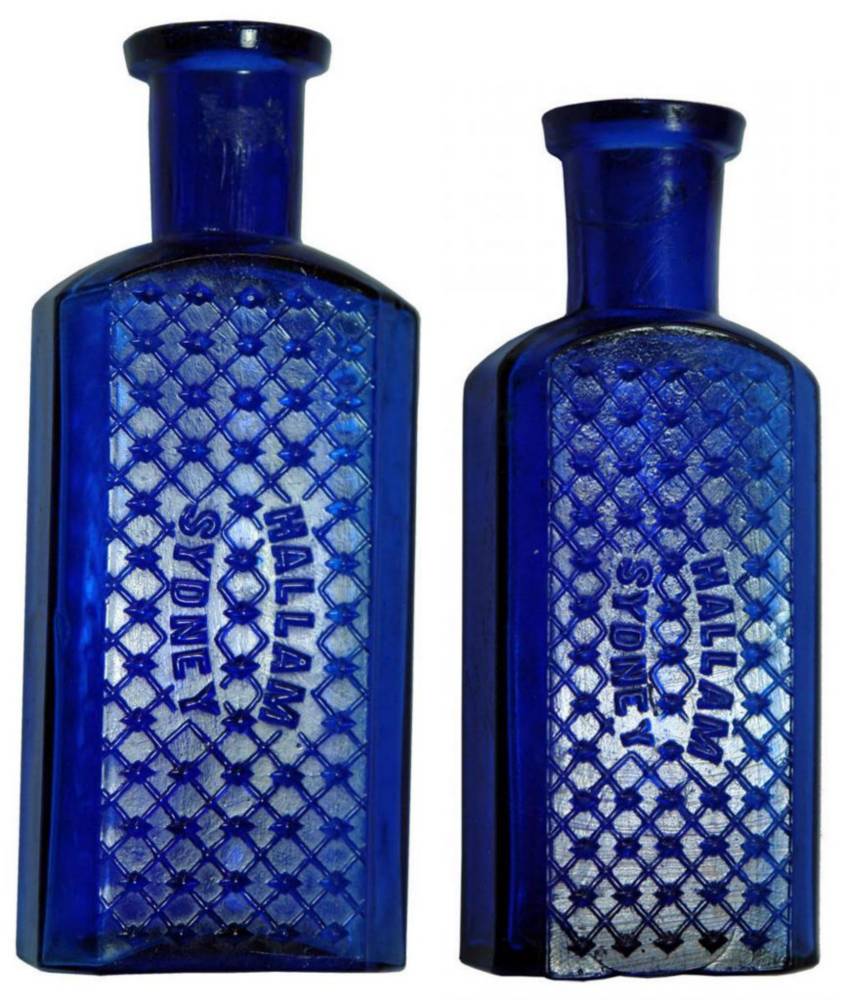 Cobalt Blue Hallam Sydney Poison Chemist Bottles