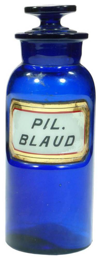 Pil Blaud Cobalt Blue Pharmicists Jar