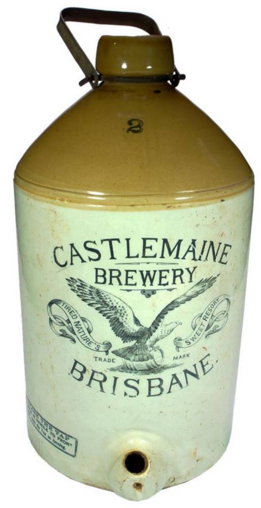 Castlemaine Brewery Brisbane Eagle Stoneware Demijohn