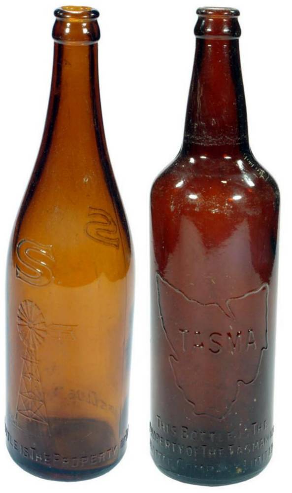 Settlers Club Tasman Crown Seal Beer Bottles