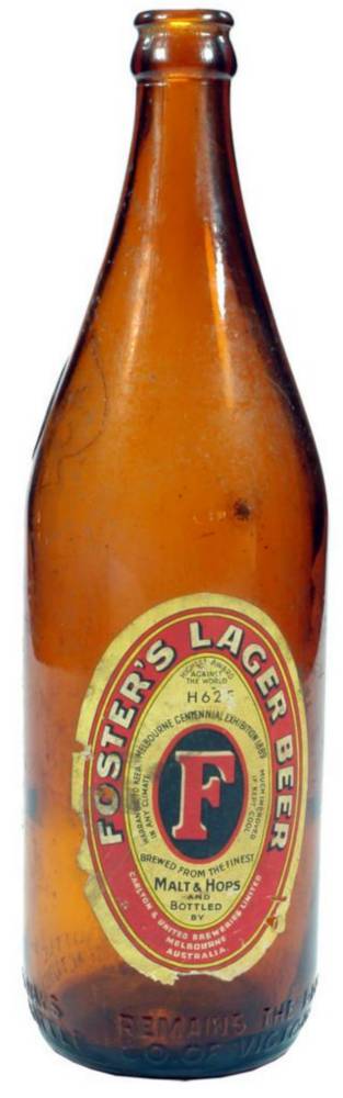 Fosters Lager Labelled Crown Seal MBCV Bottle